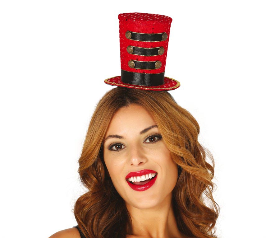 GP13036 – Zirkuszauber Hut Extravaganz – Farbe: Rot