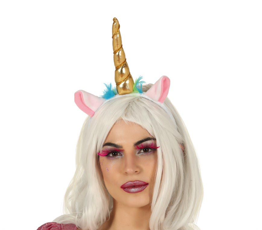 GP13048 – Einhorn Horn Silber Karneval Kostüm – Farbe: Gold