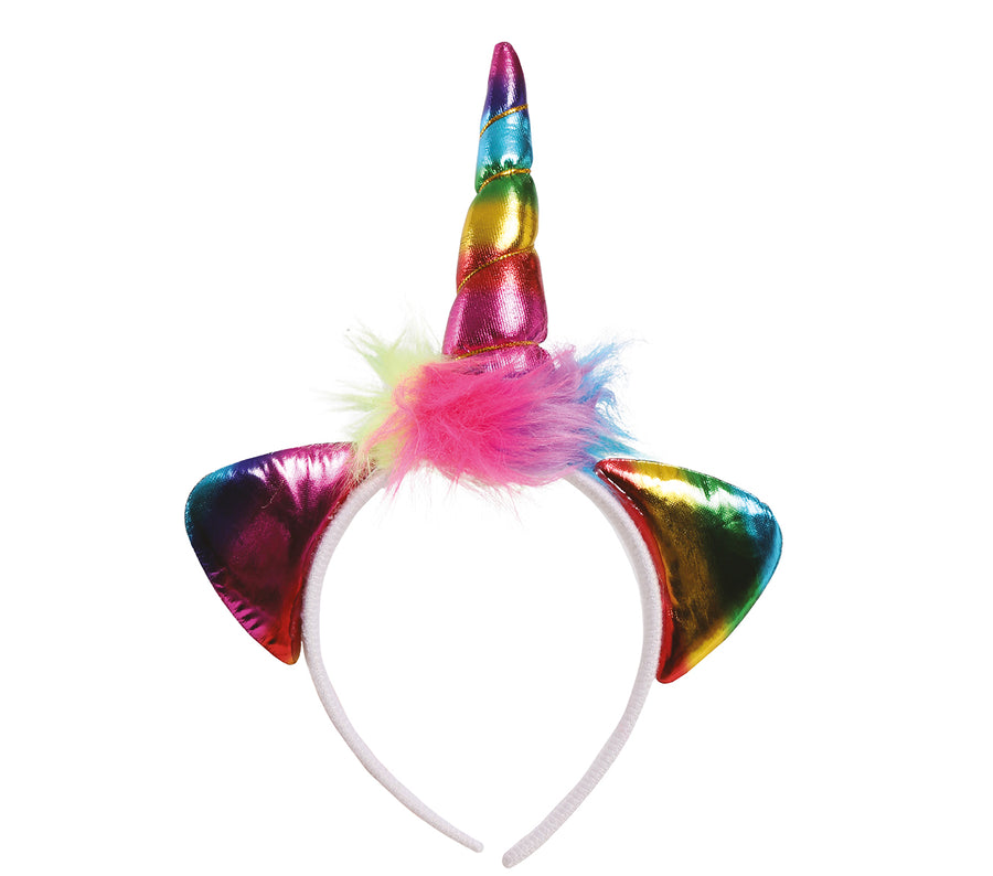 GP13049 – Einhorn Regenbogen Haarreif Fantasie – Farbe: Mehrfarbig, Ansicht 2