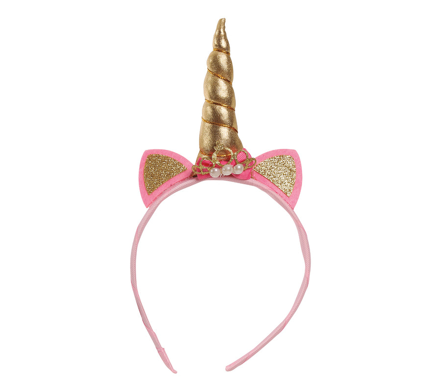 GP13050 – Einhorn Stirnband Glitzer Festlich – Farbe: Gold, Ansicht 2