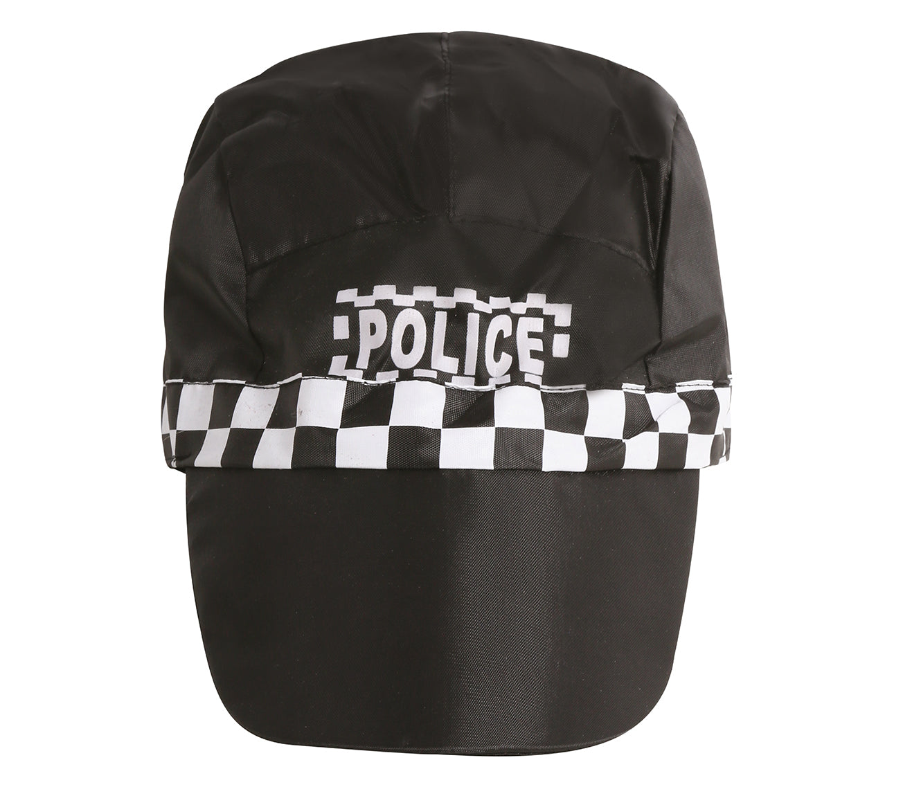 GP13051 – Polizei Partyhut Schwarz Weiß Karneval – Farbe: Schwarz