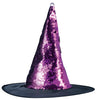 GP13059 – Hexe Zauberhut Lila Pailletten Mystisch – Farbe: Lila