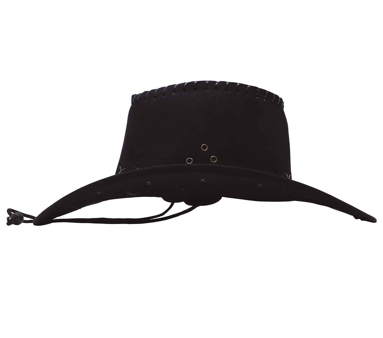 GP13068 – Cowboyhut Schwarz Westernstil Abenteurerhut – Farbe: Schwarz