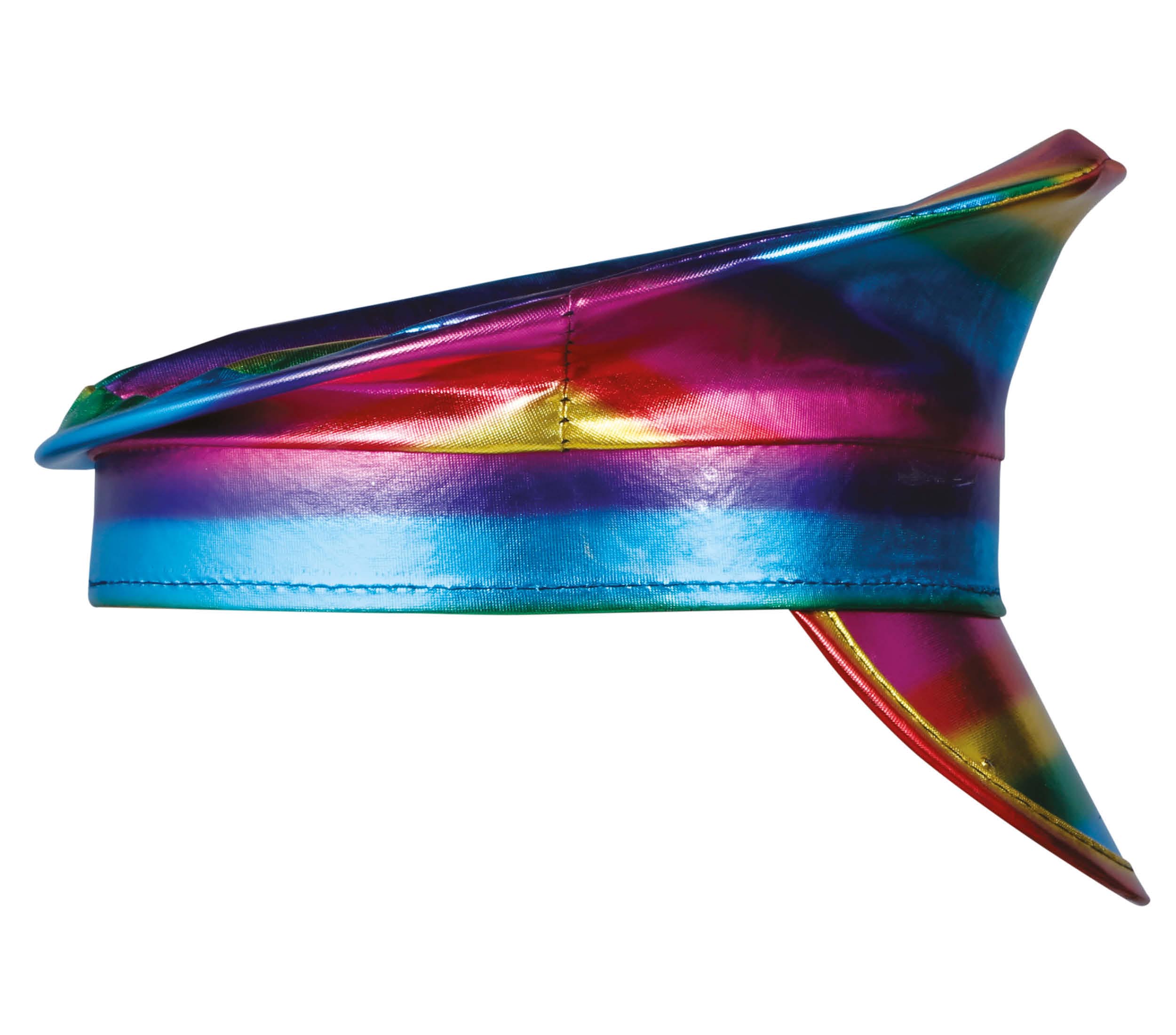 GP13077 – Polizeikappe Regenbogen Karneval Kostüm – Farbe: Mehrfarbig