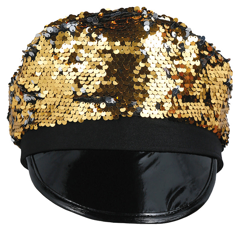 GP13081 – Polizei Kostüm Kappe Glitzer – Farbe: Gold