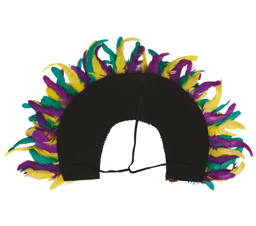 GP13088 – Weltkulturen Karneval Federschmuck – Farbe: Mehrfarbig, Ansicht 2