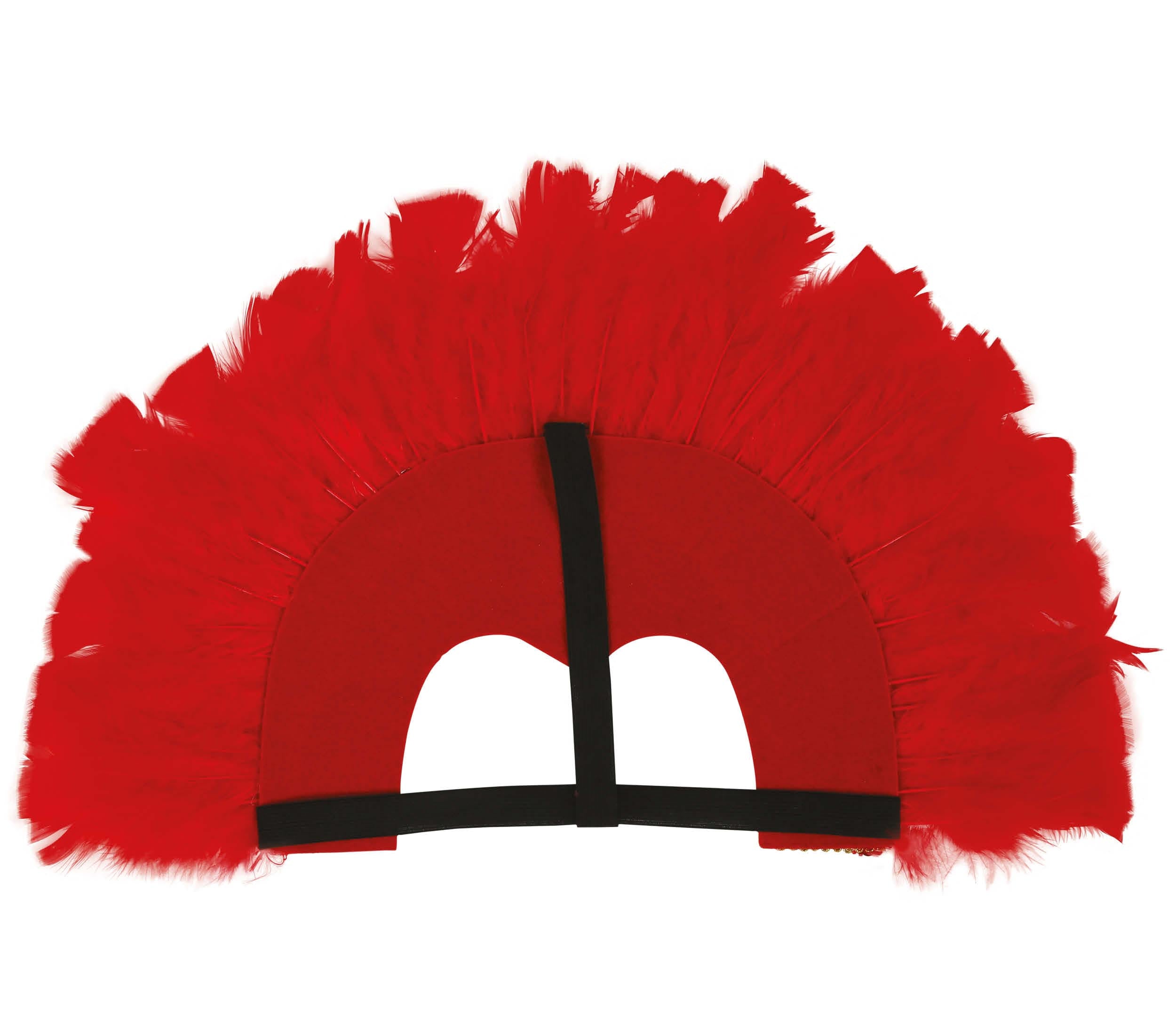 GP13089 – Weltkulturen Karneval Kopfschmuck Rote Federhaube – Farbe: Rot