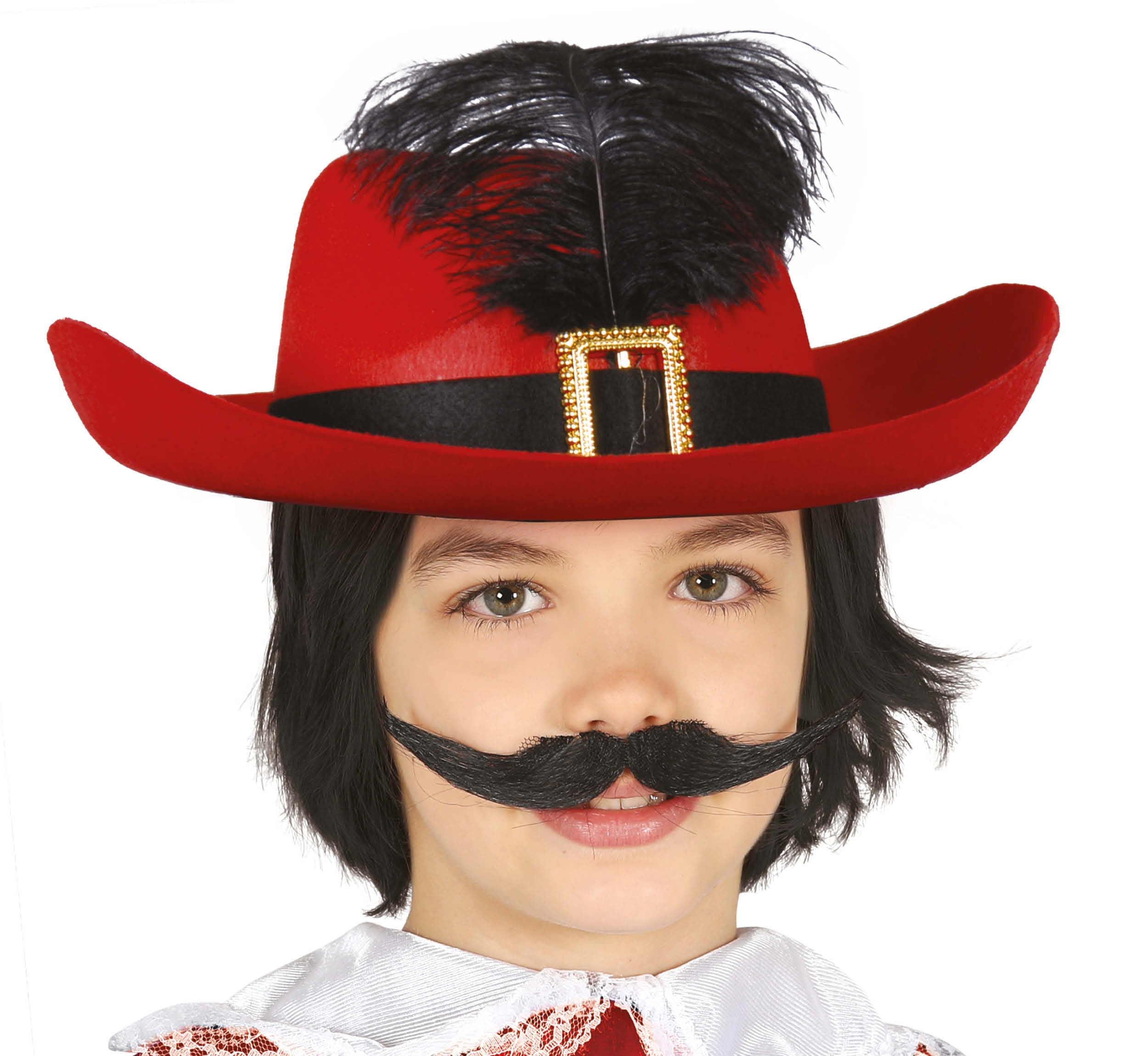 GP13098 – Musketier Rot Hut Feder – Farbe: Rot