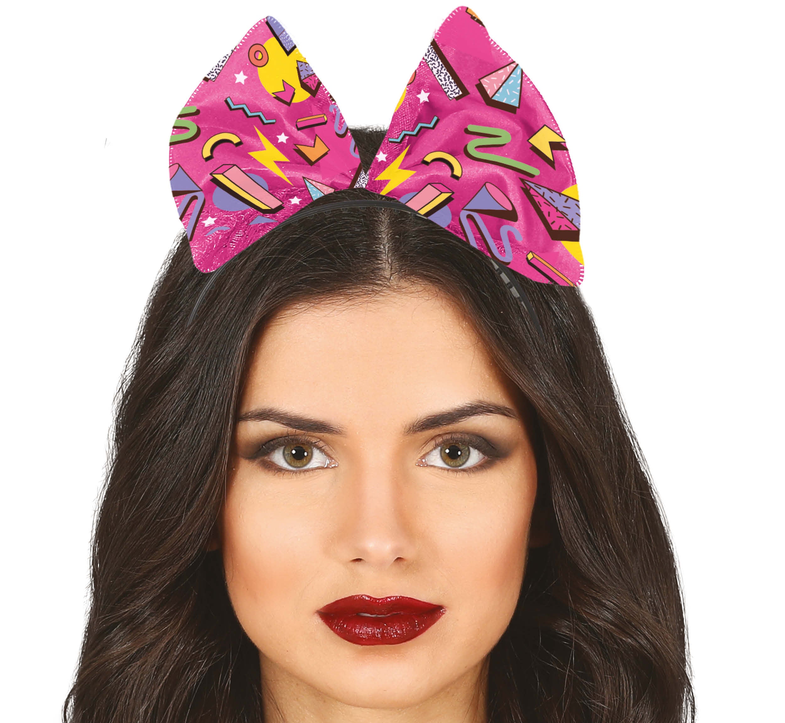 GP13102 – 80S Retro Haarband Farbenfrohes Party – Farbe: Pink