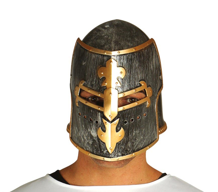 GP13112 – Ritterhelm Mittelalter Historisches Kostüm – Farbe: Silber/erwachsen
