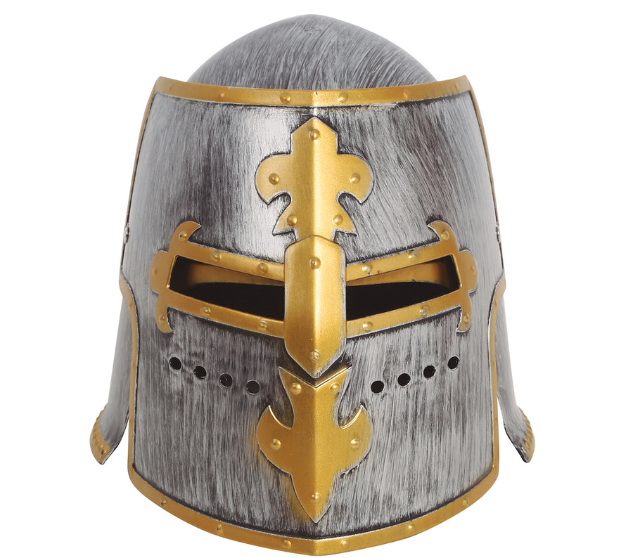 GP13112 – Ritterhelm Mittelalter Historisches Kostüm – Farbe: Silber/erwachsen, Ansicht 2