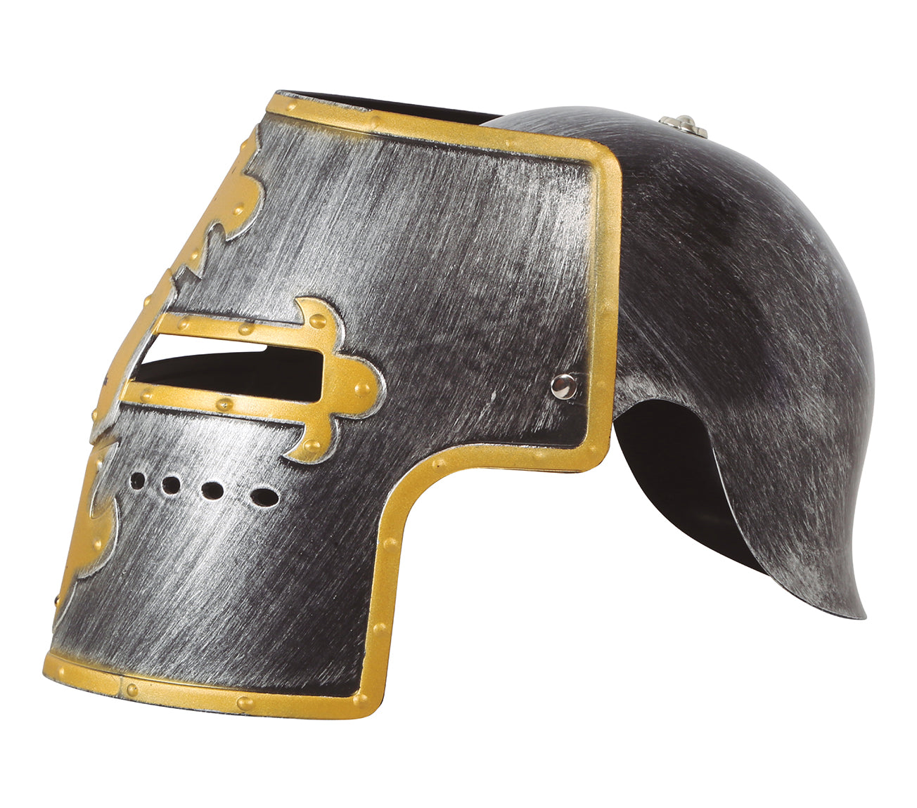 GP13112 – Ritterhelm Mittelalter Historisches Kostüm – Farbe: Silber/erwachsen