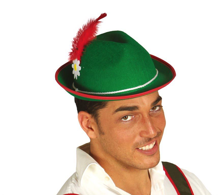 GP13121 – Oktoberfest Trachtenhut Authentische – Farbe: Grün