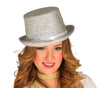 GP13123 – Silvester Glitzerhut Zylinderhut Party – Farbe: Silber