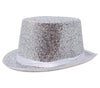 GP13123 – Silvester Glitzerhut Zylinderhut Party – Farbe: Silber