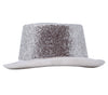 GP13123 – Silvester Glitzerhut Zylinderhut Party – Farbe: Silber