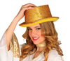 GP13123 – Silvester Glitzerhut Zylinderhut Party – Farbe: Gold