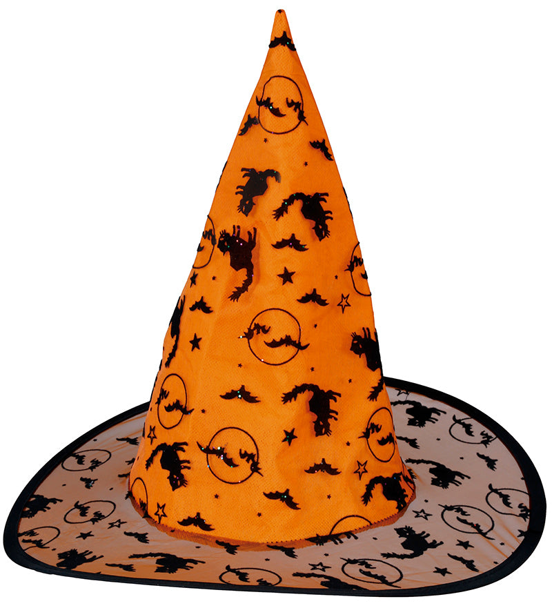 GP13152 – Hexe Mystischer Hut Halloween Accessoire – Farbe: Orange, Ansicht 2