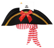 Piratenhut für Damen schwarz mit Schleife, Bild 3