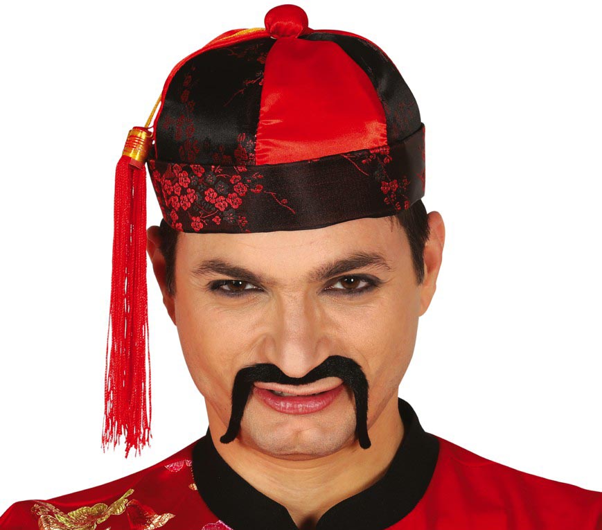 GP13168 – Asiatischer Karnevals Kopfschmuck Festlicher Hut – Farbe: Schwarz