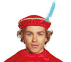 GP13198 – Mittelalterlicher Ritterhut Feder – Farbe: Rot