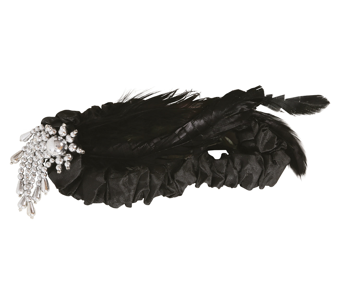 GP13200 – Roaring 20s Stirnband Feder Karneval – Farbe: Schwarz