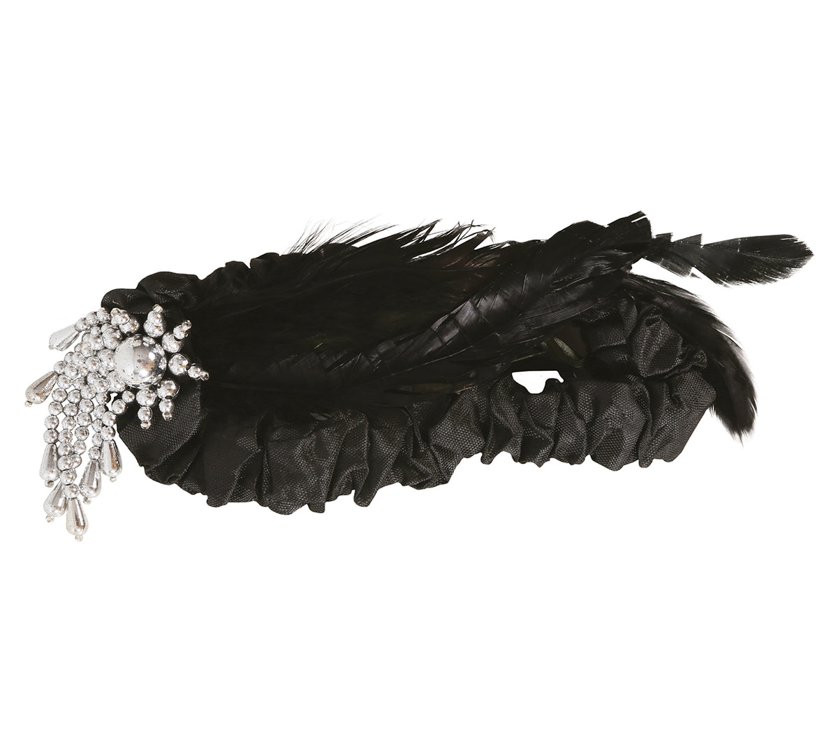 GP13200 – Roaring 20s Stirnband Feder Karneval – Farbe: Schwarz