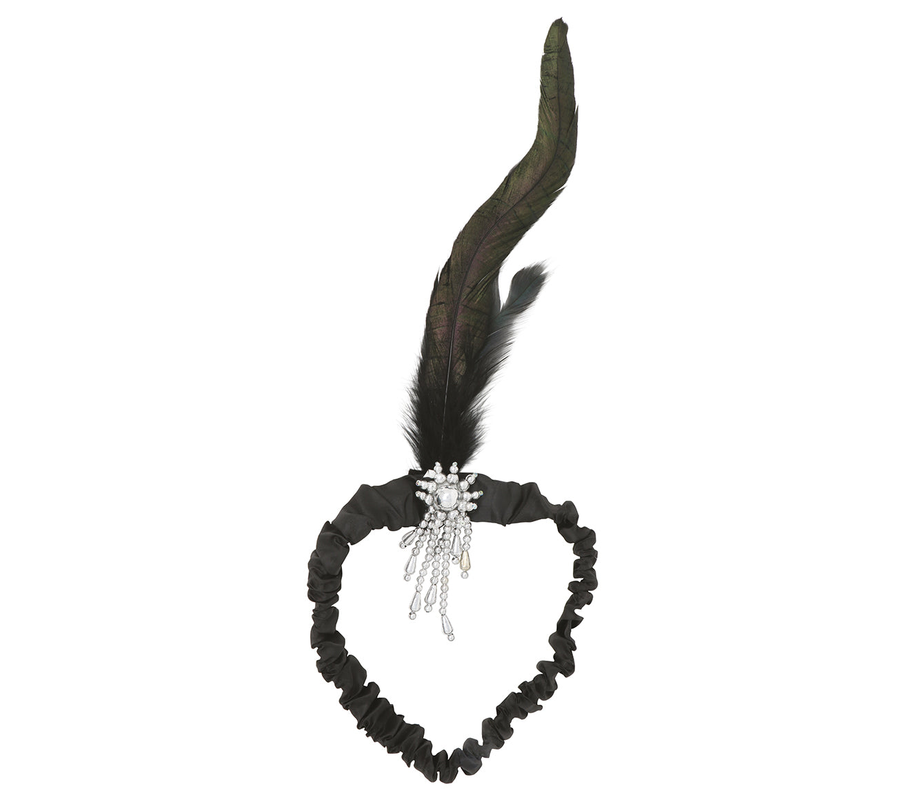 GP13200 – Roaring 20s Stirnband Feder Karneval – Farbe: Schwarz