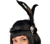 GP13200 – Roaring 20s Stirnband Feder Karneval – Farbe: Schwarz