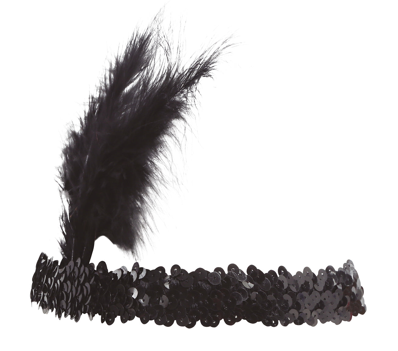 GP13202 – Charleston Flapper Stirnband Vintage – Farbe: Schwarz, Gold, Silber, Rot