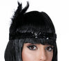 GP13202 – Charleston Flapper Stirnband Vintage – Farbe: Schwarz, Gold, Silber, Rot