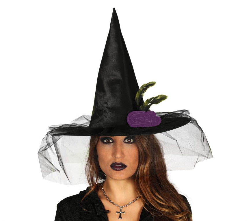 Hexe Halloween Hut Mysteriöser Schleier