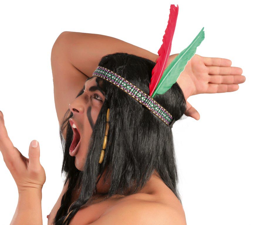 Indianer Stirnband für Erwachsene mit Federn