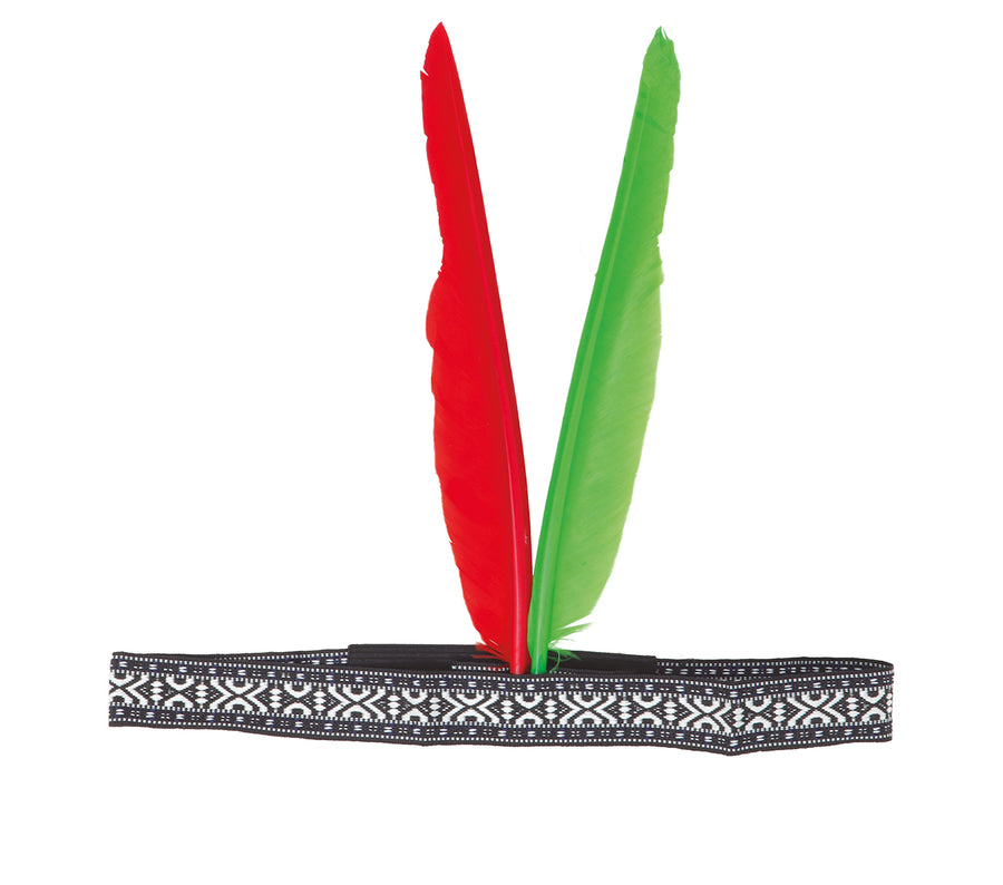 GP13238 – Indianischer Kopfschmuck Karneval – Farbe: Rot, Ansicht 2