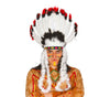 GP13240 – Indischer Häuptling Kopfschmuck Karneval – Farbe: Weiß