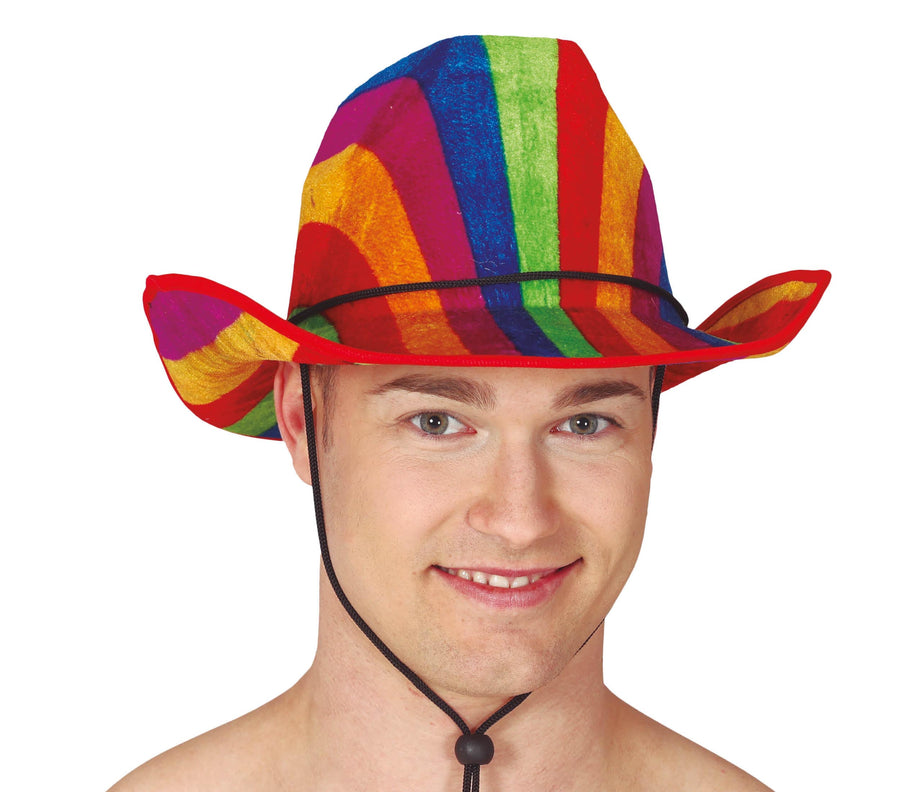 Cowboyhut für Erwachsene Regenbogen