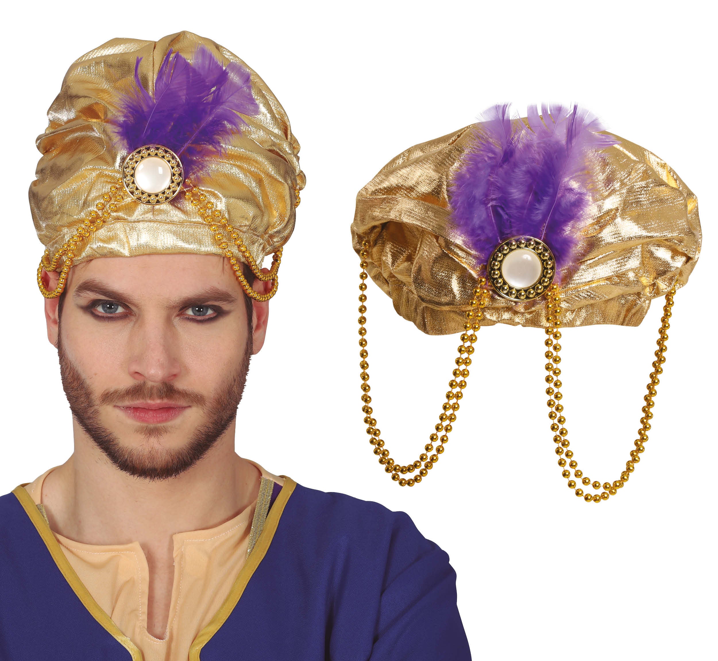 GP13262 – Wüstenprinz Goldener Sheik Turban – Farbe: Gold