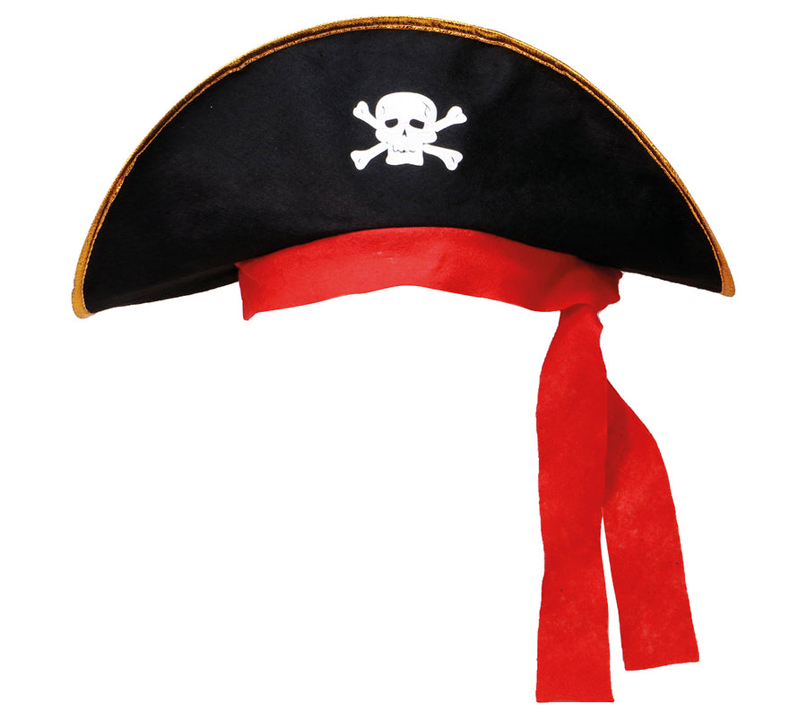 GP13281 – Piratenhut Karnevalskostüm Piratenzubehör – Farbe: Schwarz, Ansicht 2
