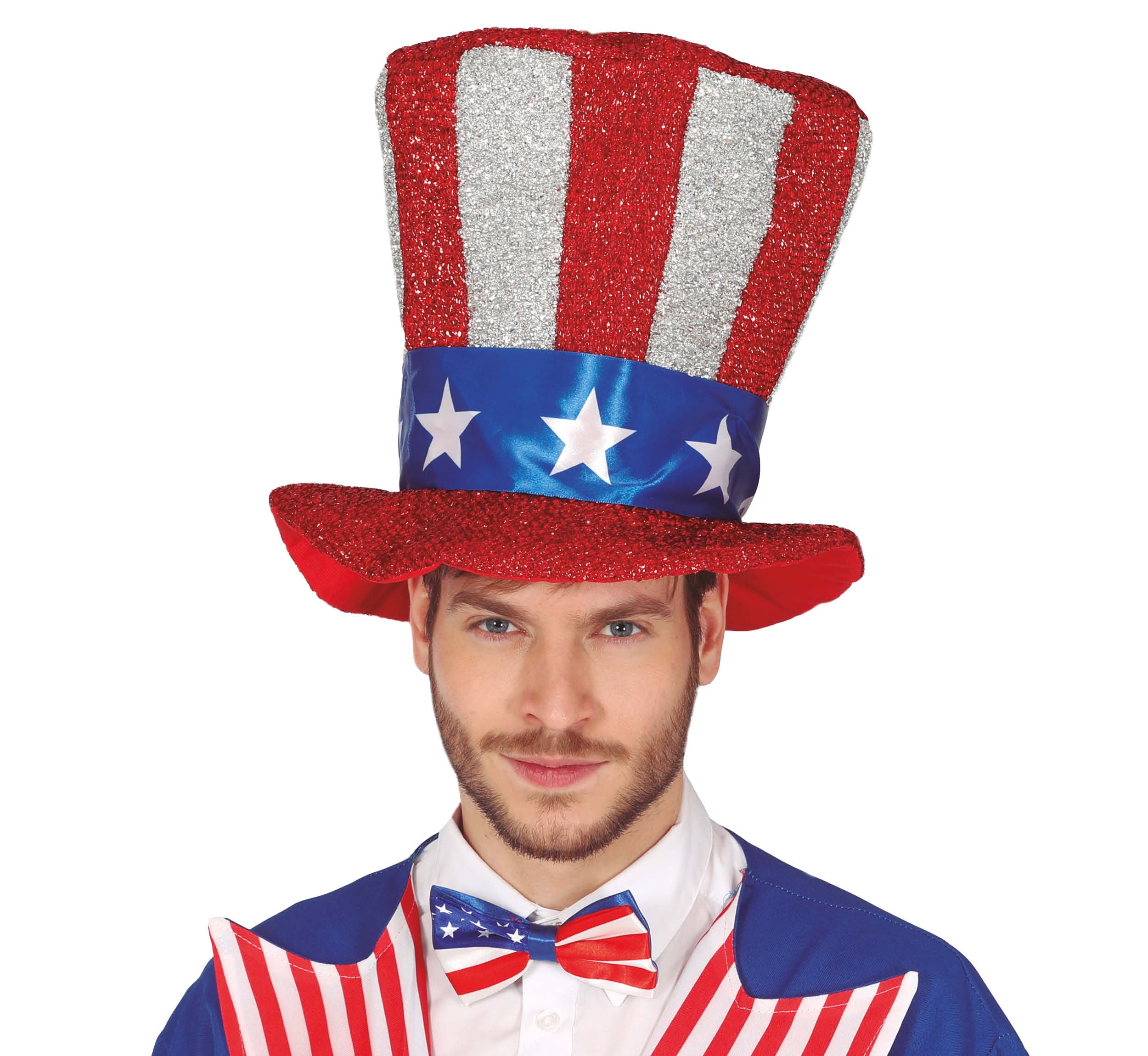 GP13285 – Amerika Patriotenhut Karnevalskostüm – Farbe: Rot