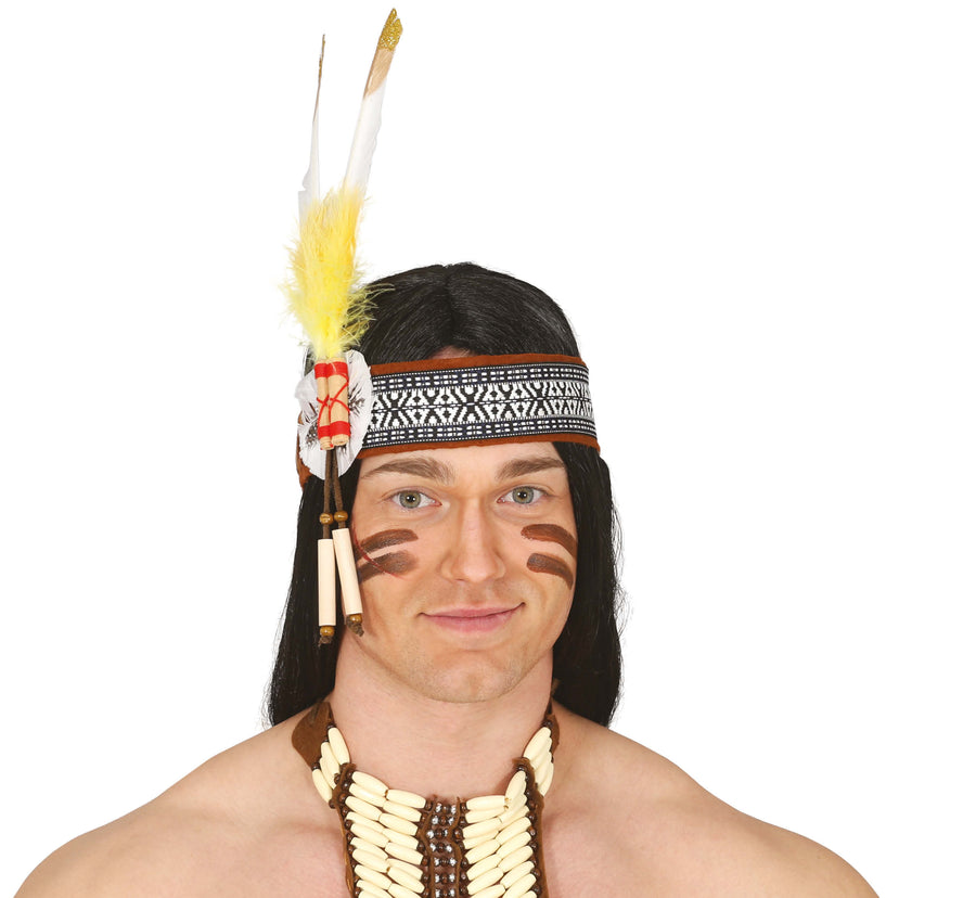 Indianer Stirnband für Erwachsene mit Federn