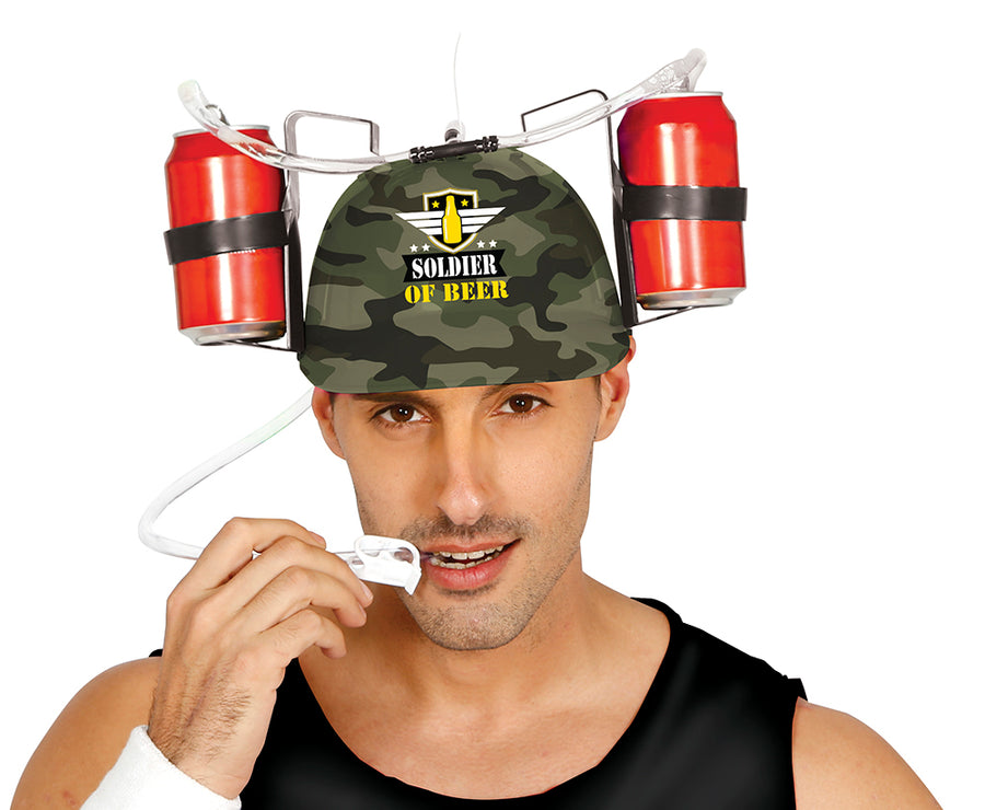 Bier Soldat Trinkhelm für Erwachsene Tarnmuster