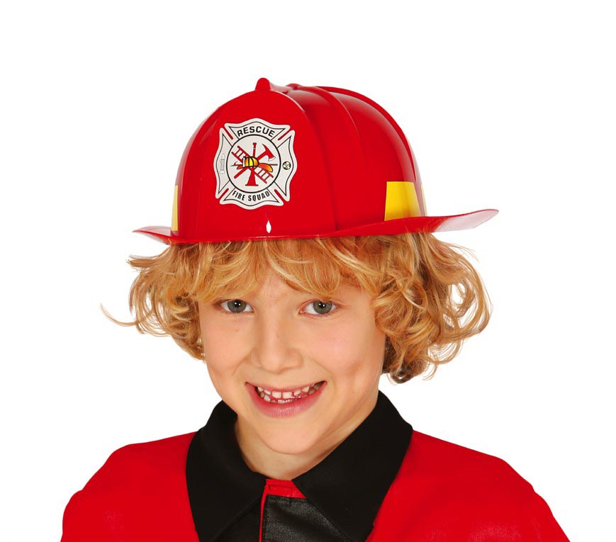 GP13366 – Feuerwehrmann Helm Rot Karneval – Farbe: Rot