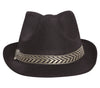 GP13368 – 20S Gangster Retro Hut Schwarz Fedora Kostüm – Farbe: Schwarz