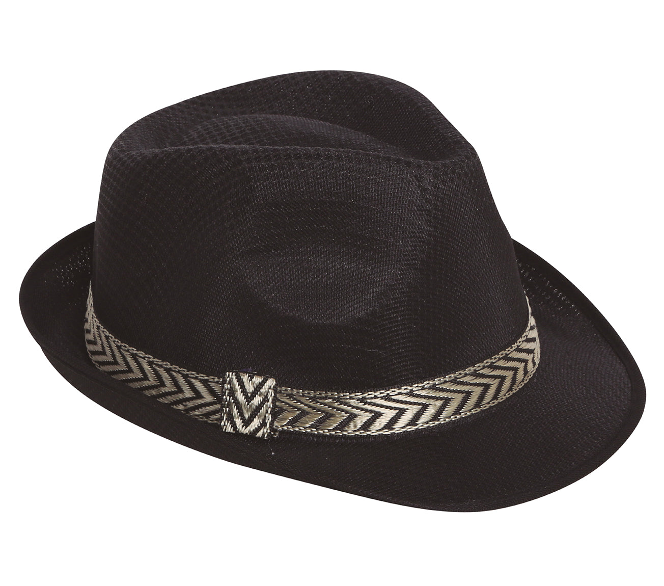 GP13368 – 20S Gangster Retro Hut Schwarz Fedora Kostüm – Farbe: Schwarz