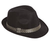 GP13368 – 20S Gangster Retro Hut Schwarz Fedora Kostüm – Farbe: Schwarz