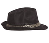 GP13368 – 20S Gangster Retro Hut Schwarz Fedora Kostüm – Farbe: Schwarz