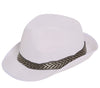 GP13368 – 20S Gangster Retro Hut Schwarz Fedora Kostüm – Farbe: Weiß