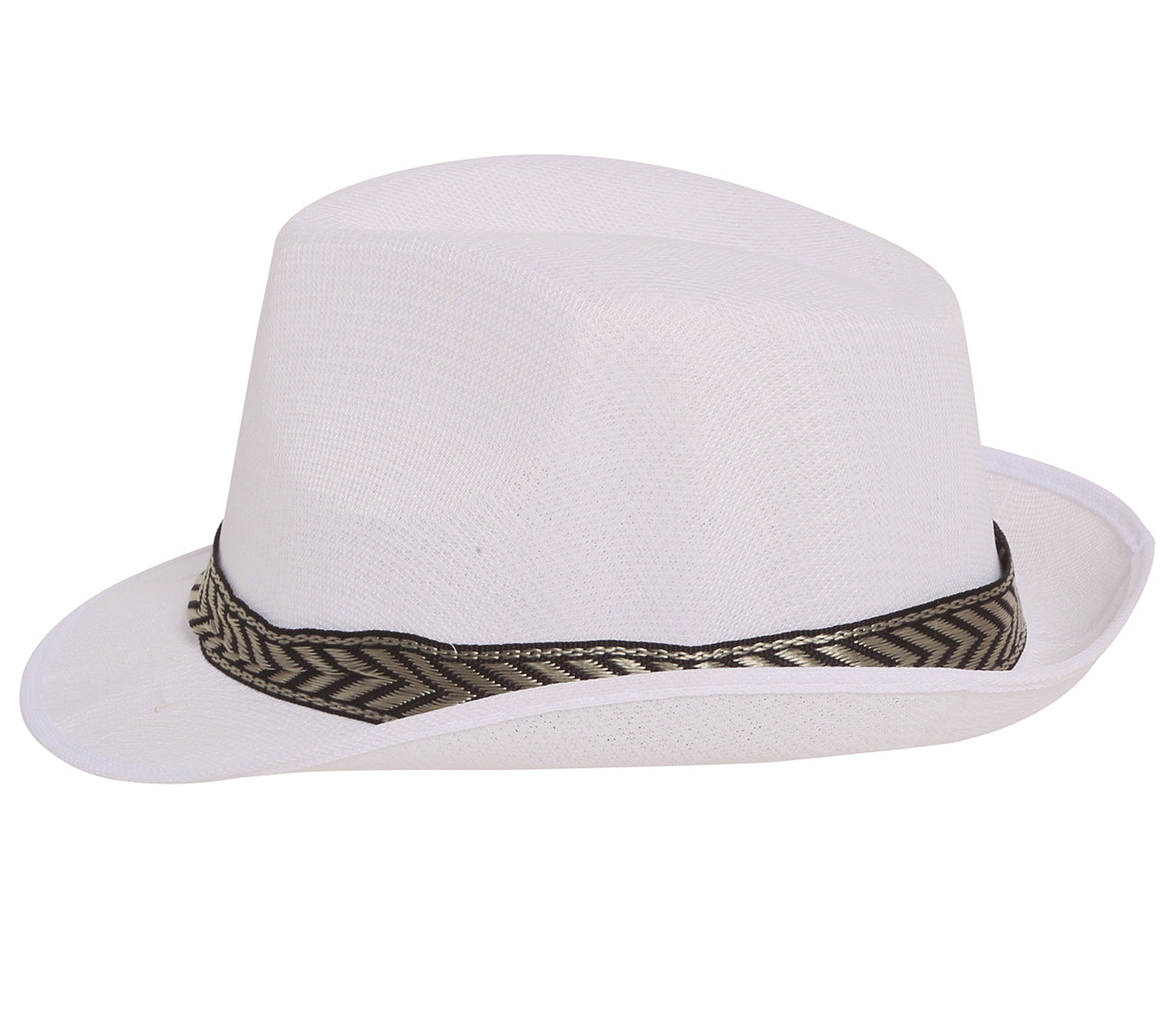 GP13368 – 20S Gangster Retro Hut Schwarz Fedora Kostüm – Farbe: Weiß