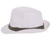GP13368 – 20S Gangster Retro Hut Schwarz Fedora Kostüm – Farbe: Weiß
