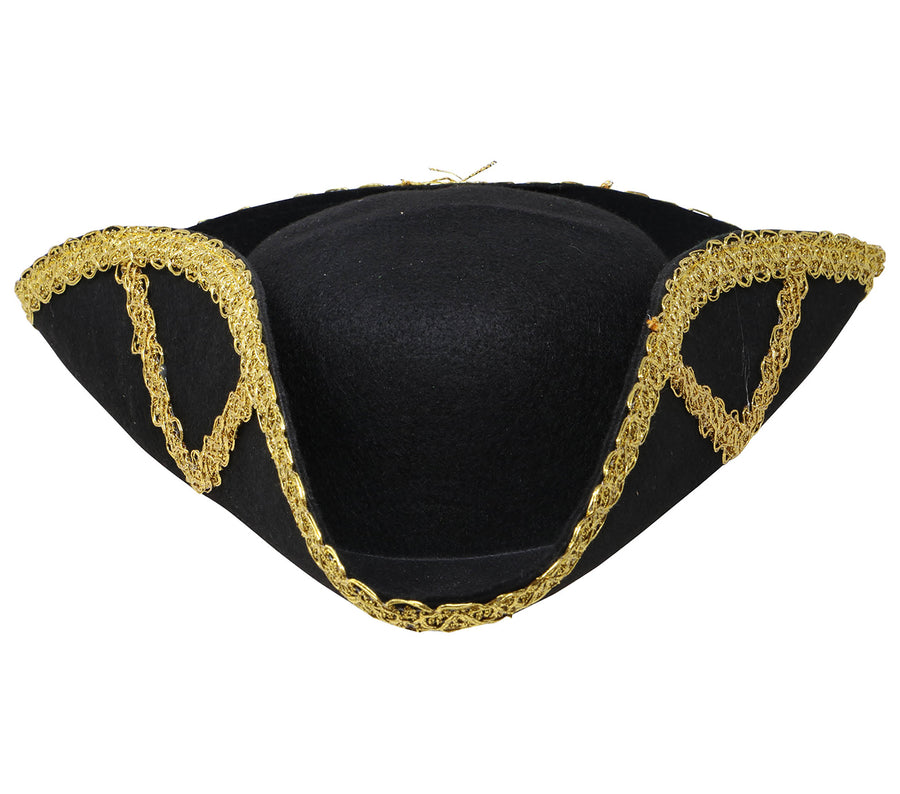 GP13384 – Piratenhut Dreispitz Eleganter Admira – Farbe: Schwarz, Ansicht 2